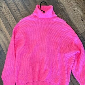 H&M Pink Turtleneck Sweater